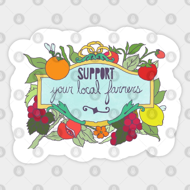 Support Your Local Farmers Sticker by FabulouslyFeminist